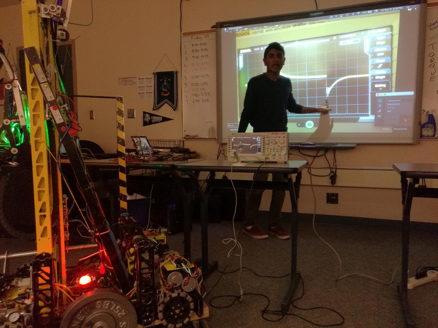 Leading my robotics team's Software Workshops.