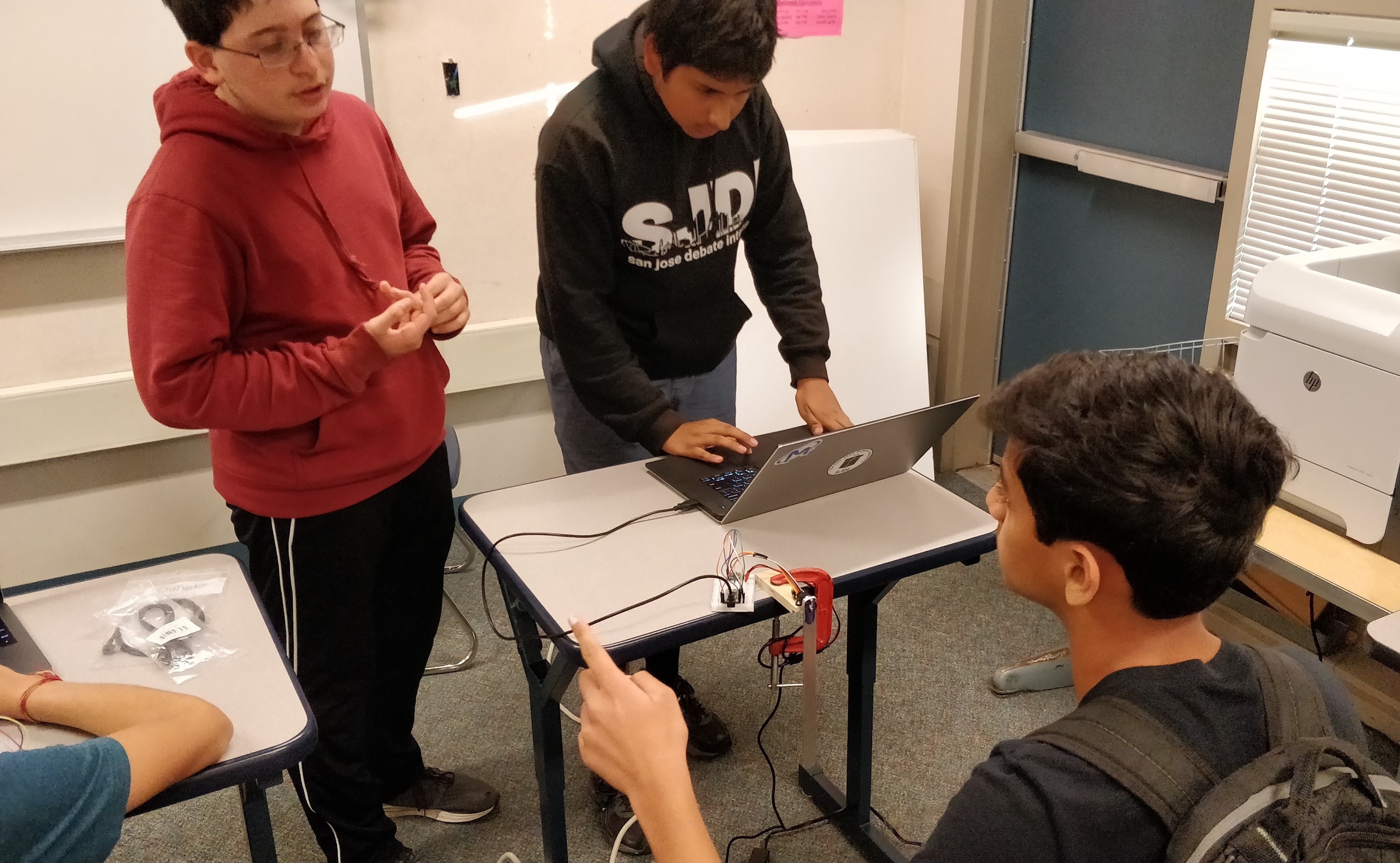 Students work together to solve non-linear USB Control System challenge problem.